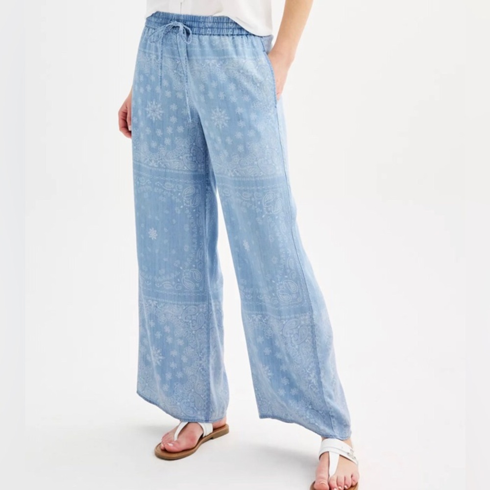 NEW Catherine Malandrino Pull-On Wide Leg Pants.
